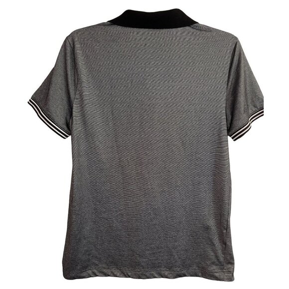 PERRY‎ ELLIS ICON Golf Polo Shirt Small Grey Black Moisture-wicking Breathable - Picture 2 of 10